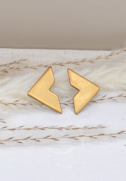 Copper Triangle Earrings