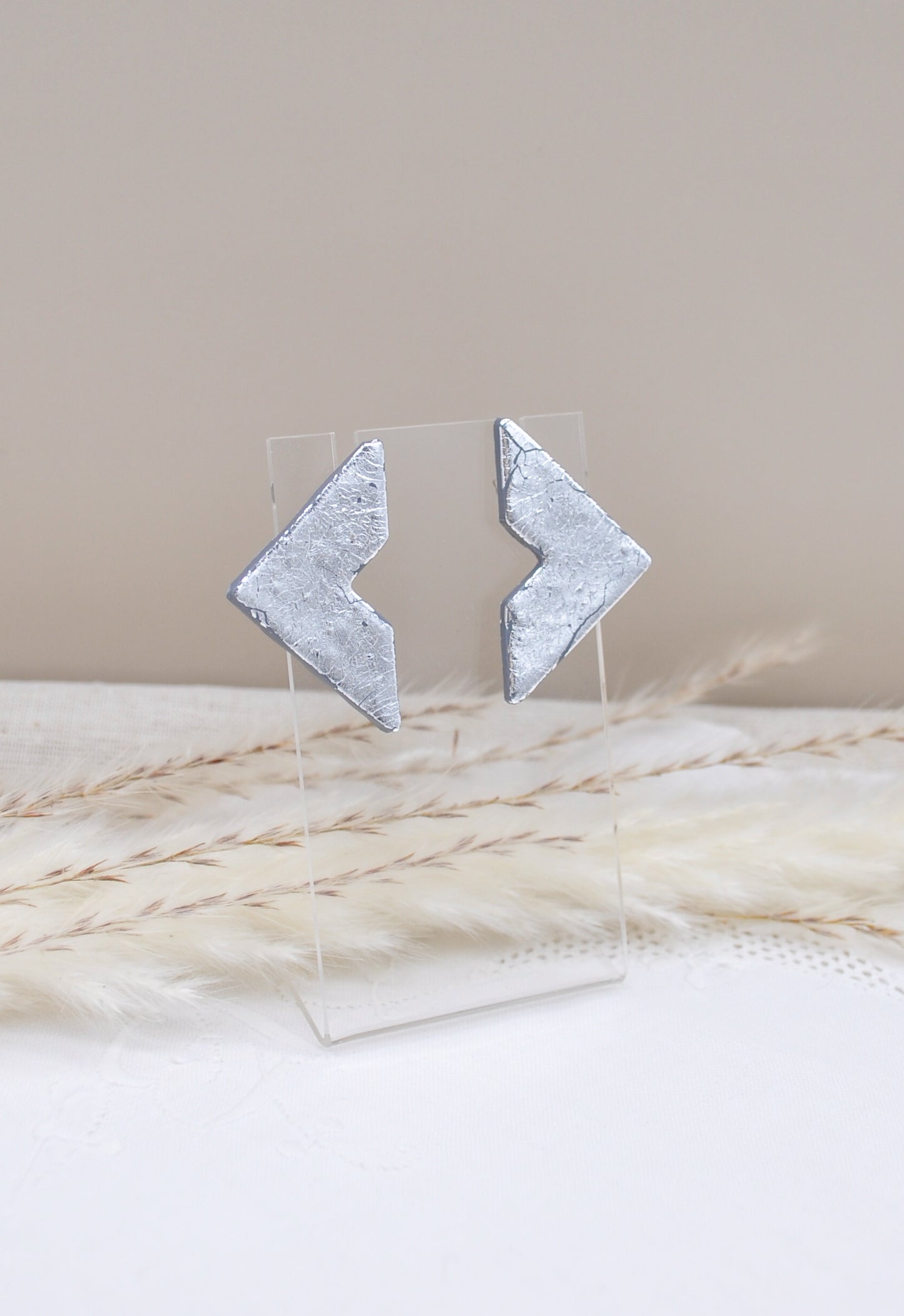 Silver Triangle Earrings