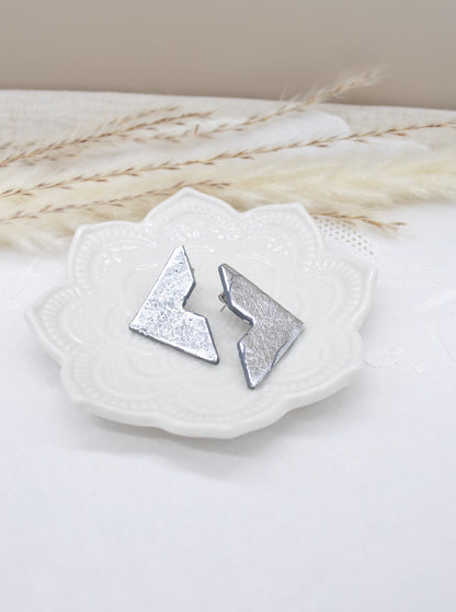 Silver Triangle Earrings