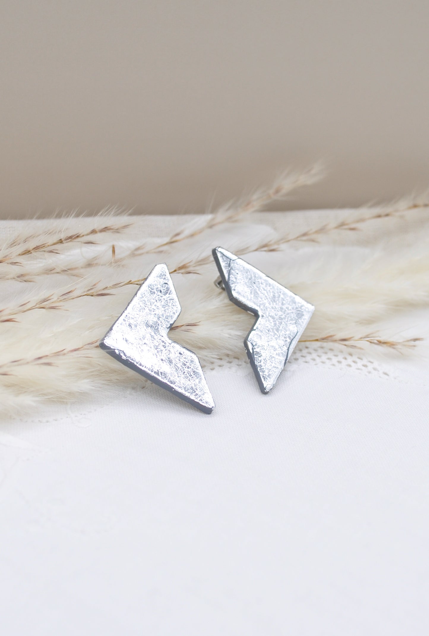 Silver Triangle Earrings