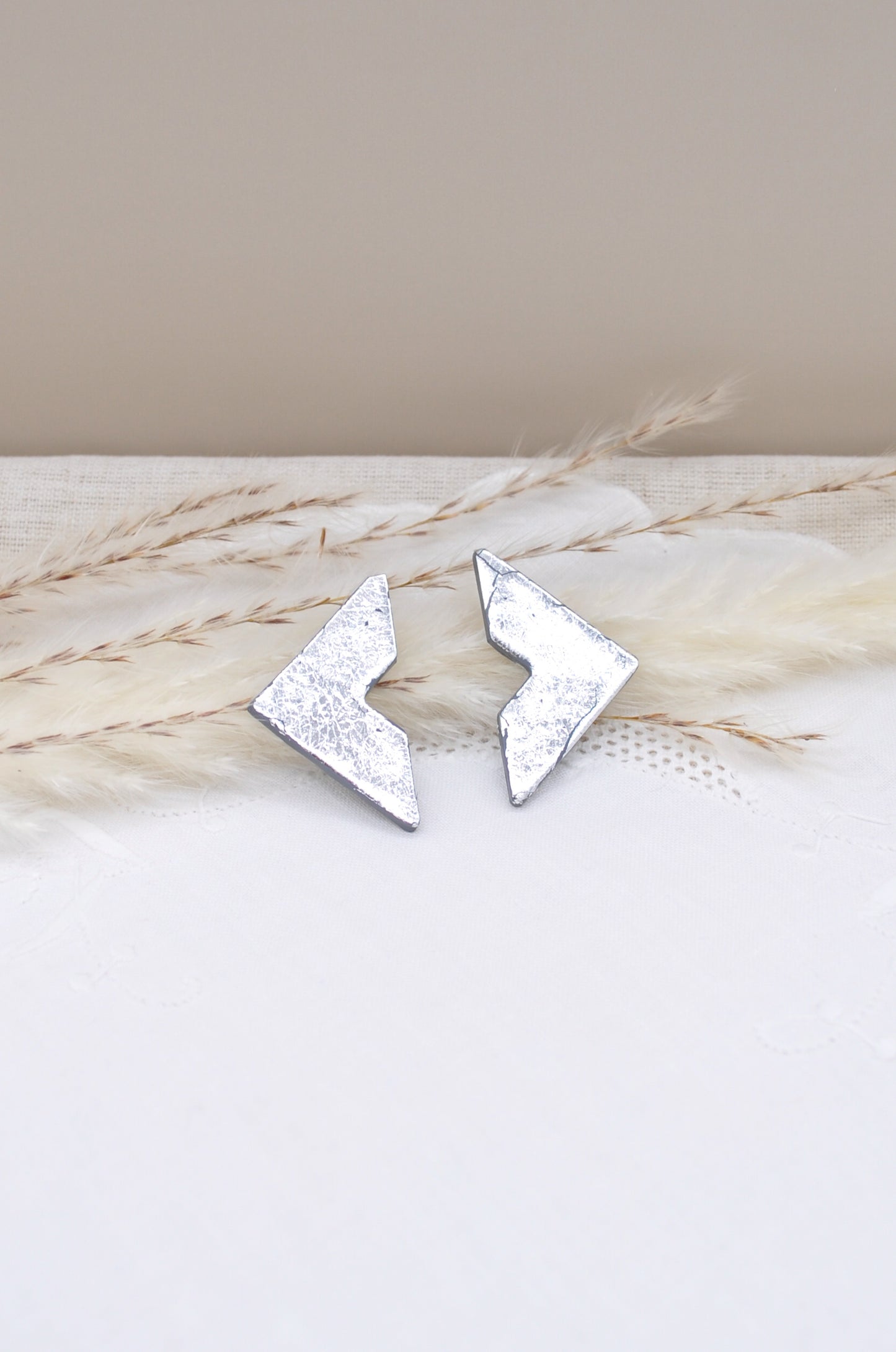 Silver Triangle Earrings