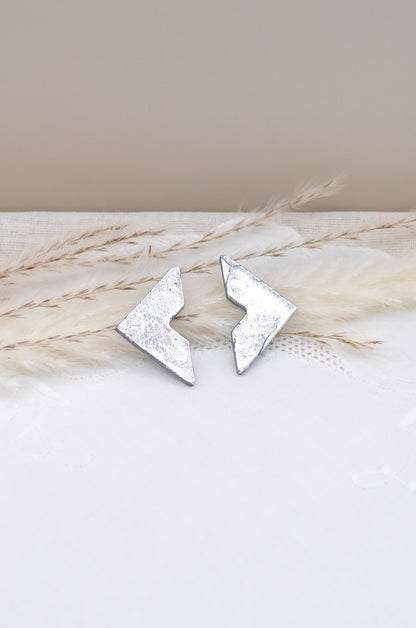 Silver Triangle Earrings