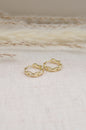 Chain Hoop Earrings - Gold Plated 925 Sterling Silver