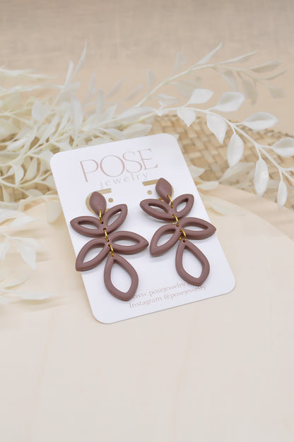 Brown Leaf Earrings