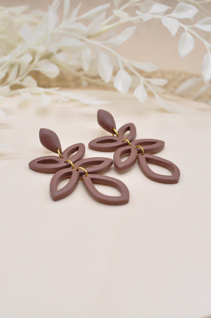 Brown Leaf Earrings