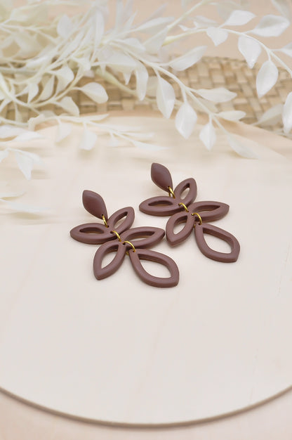 Brown Leaf Earrings