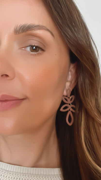 Brown Leaf Earrings