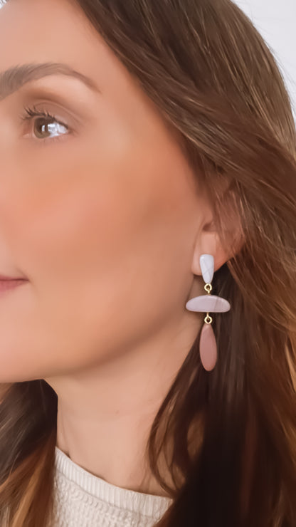 Organic Dangle Drop Earrings