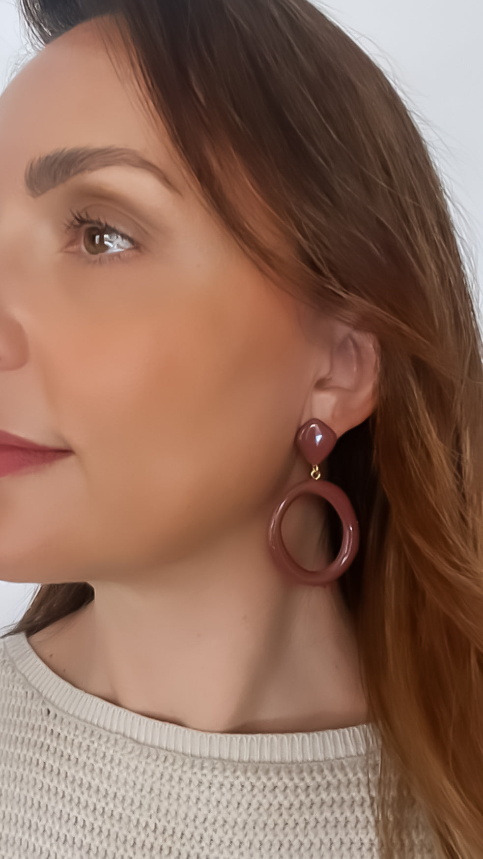 Brown Drop Earrings