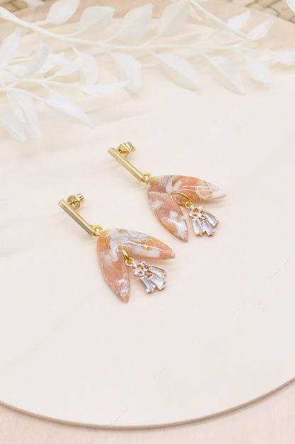 Zirconia Charm Dangle Earrings