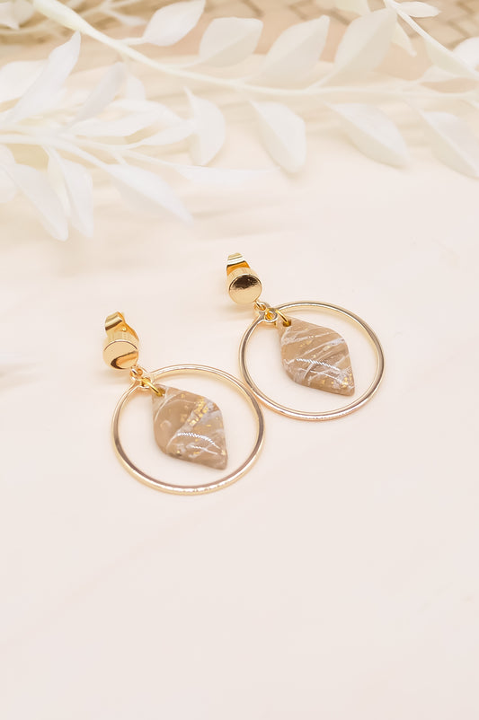 Round Stone Earrings