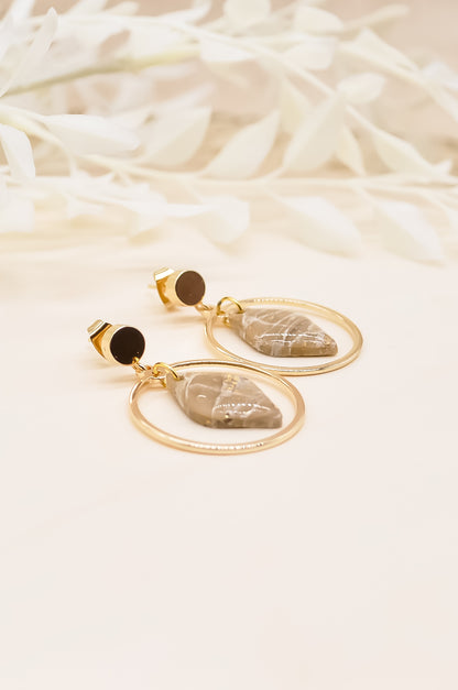 Round Stone Earrings