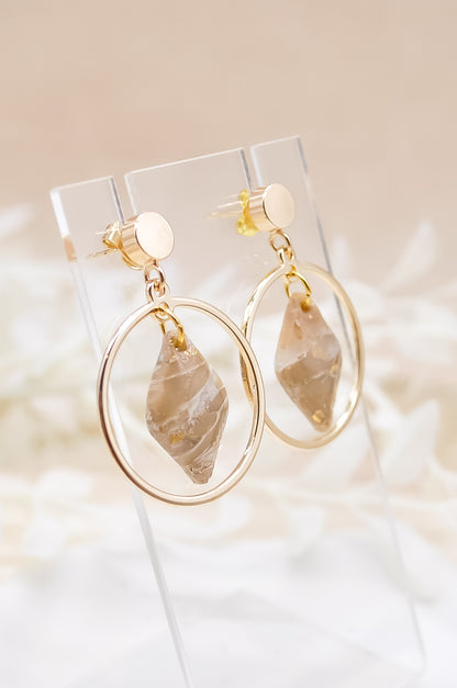 Round Stone Earrings