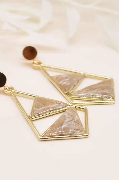 Geometric Stone Earrings