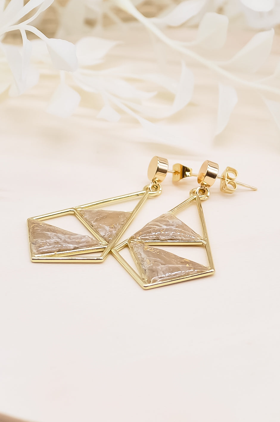 Geometric Stone Earrings