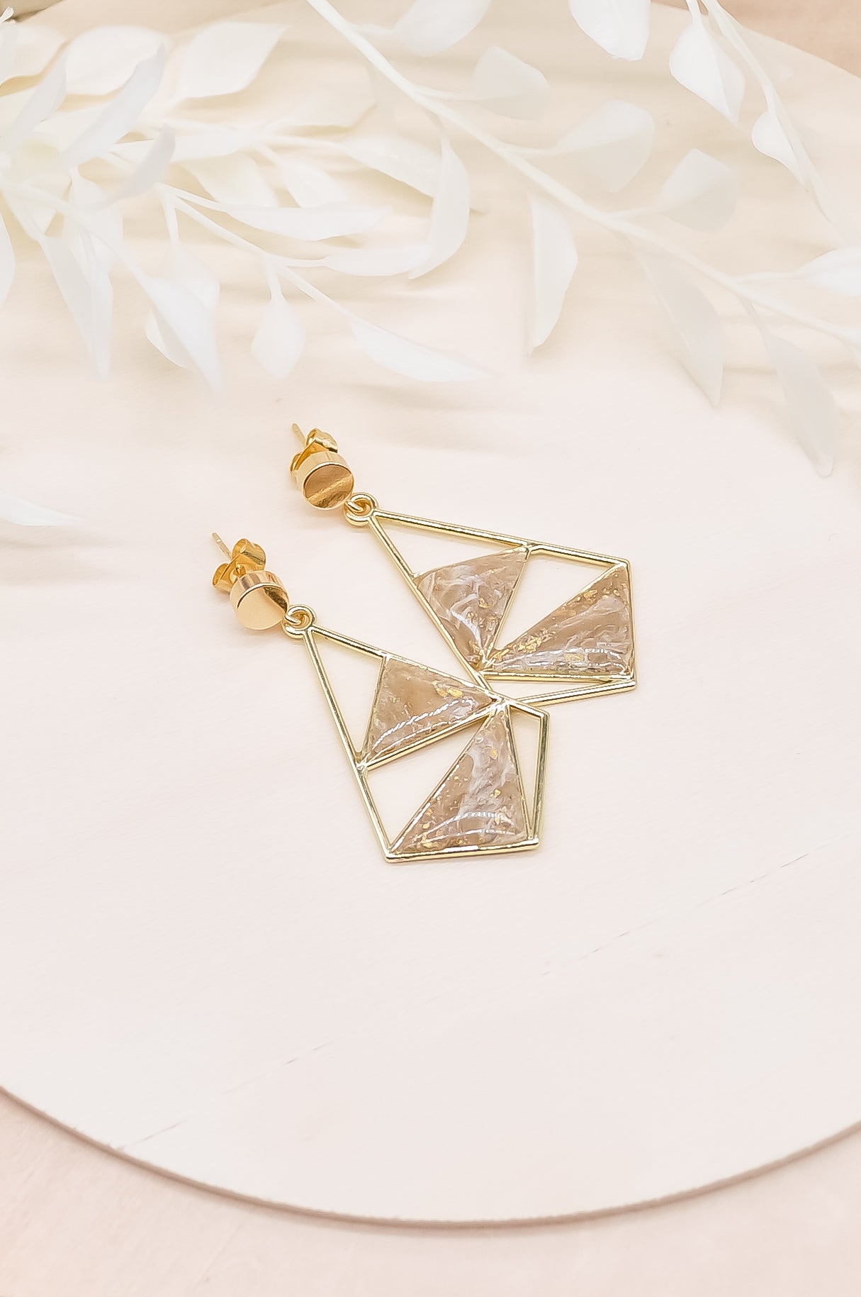 Geometric Stone Earrings