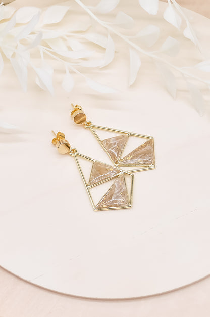 Geometric Stone Earrings