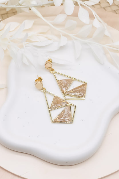 Geometric Stone Earrings