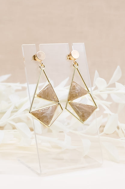 Geometric Stone Earrings