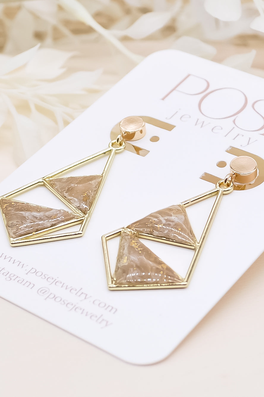 Geometric Stone Earrings