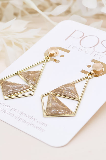 Geometric Stone Earrings