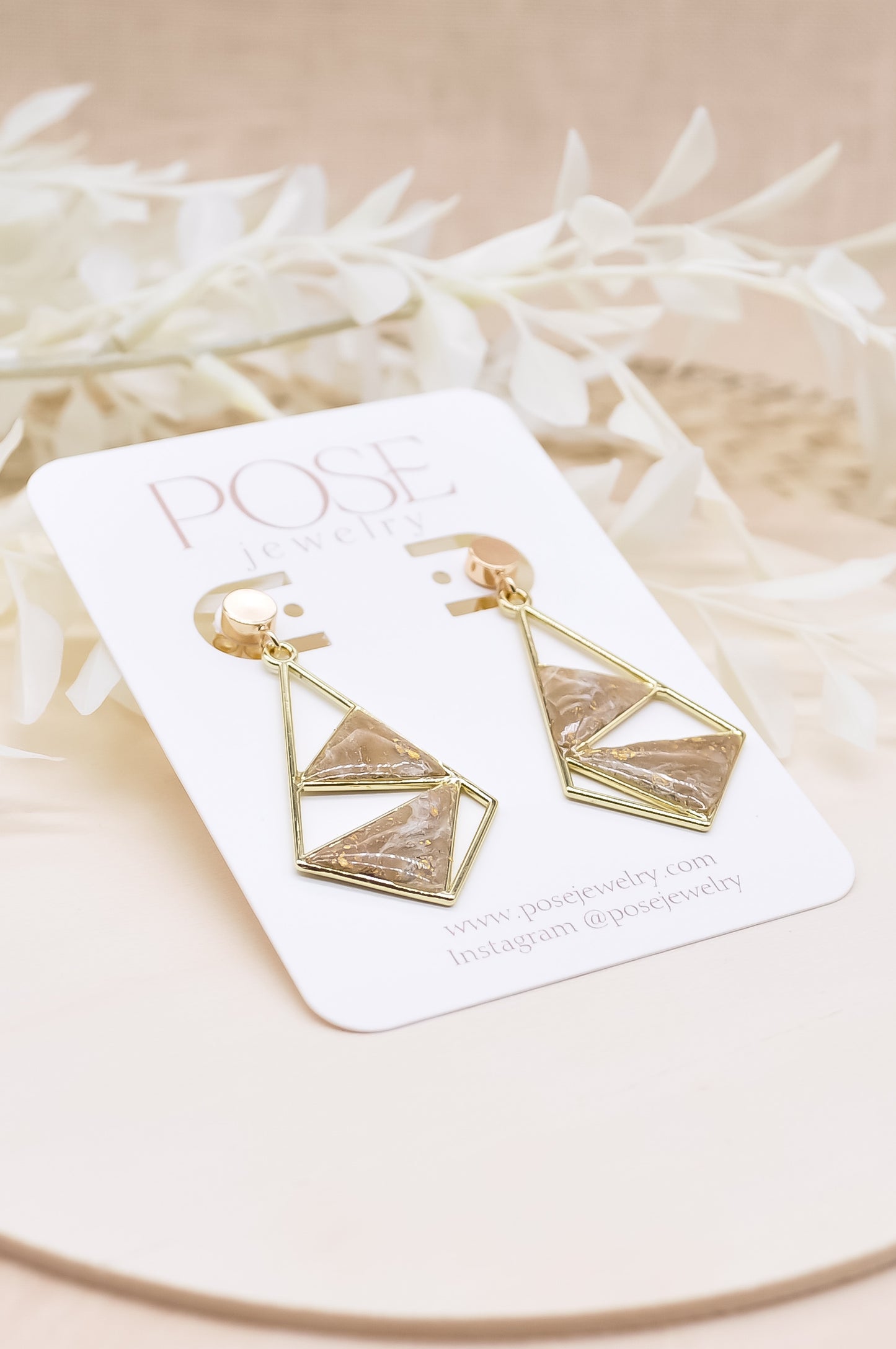 Geometric Stone Earrings