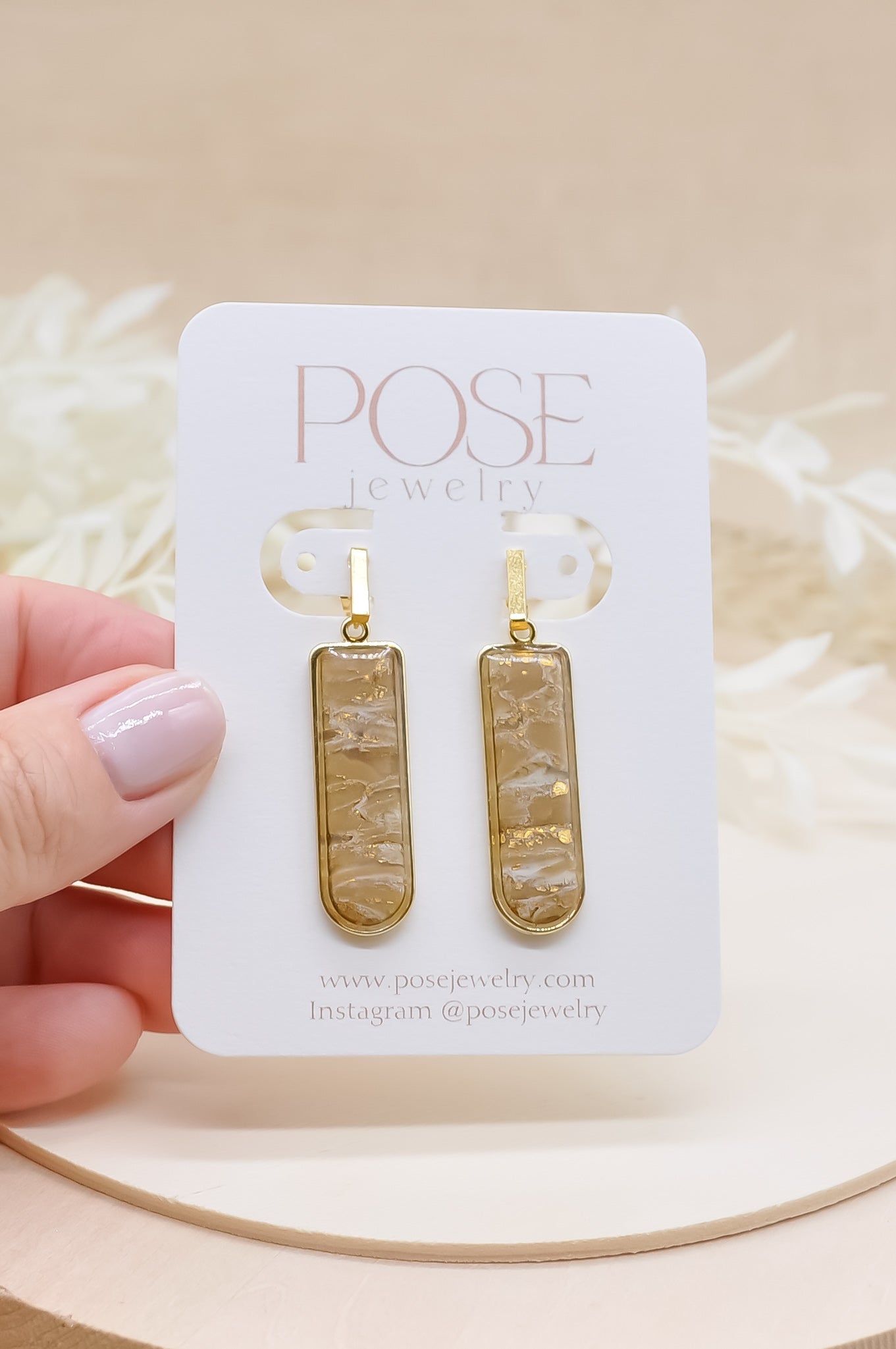 Stone Dangle Earrings