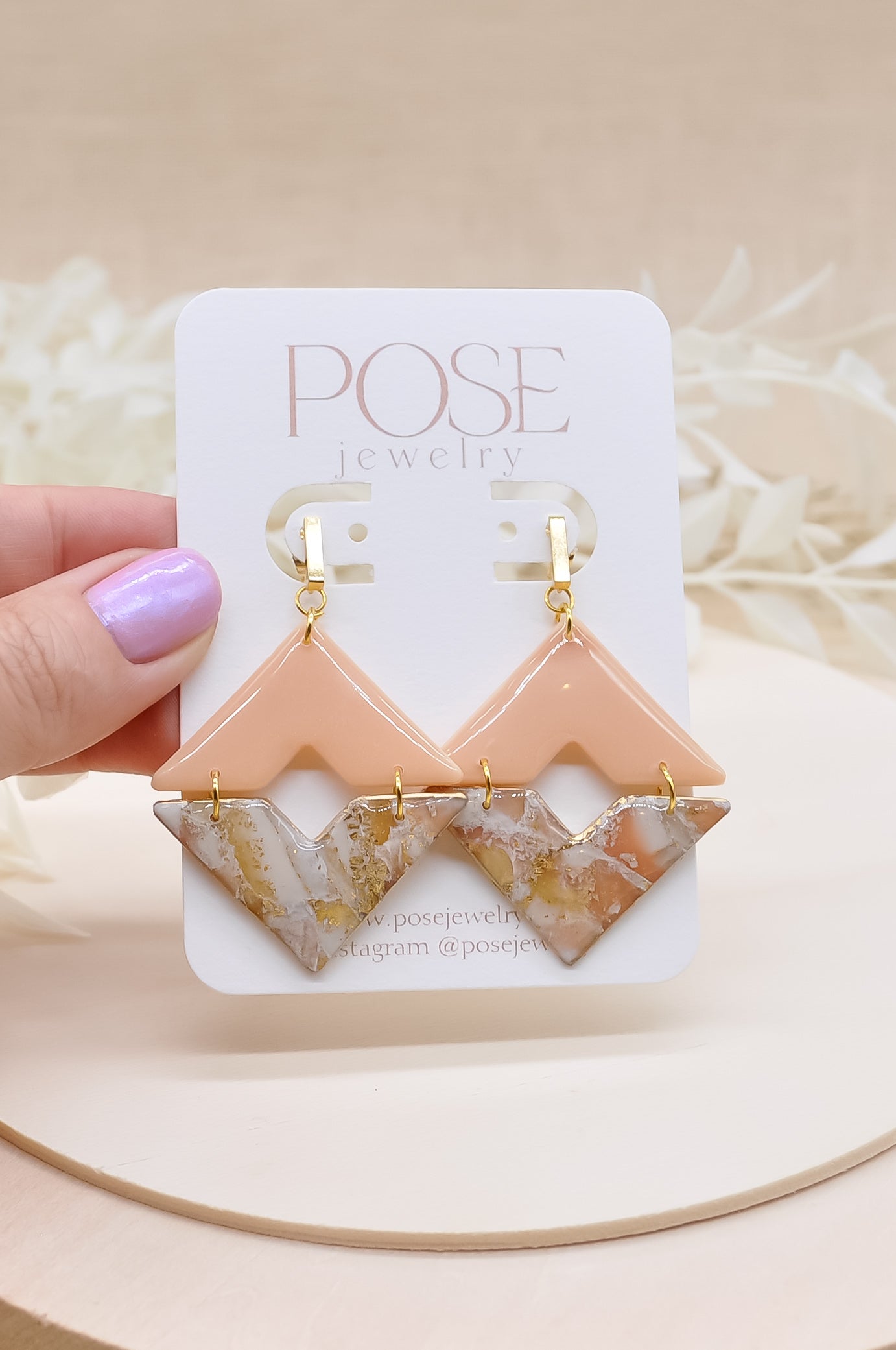 Triangle Dangle Earrings