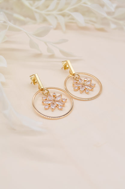 Clear Snowflake Earrings