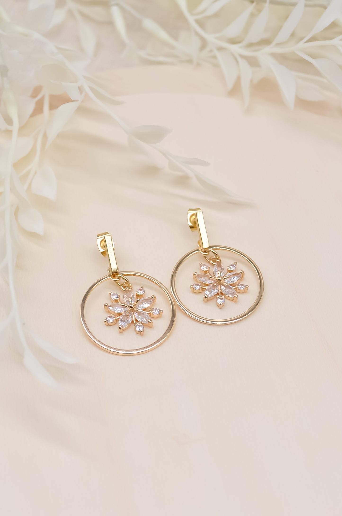 Clear Snowflake Earrings