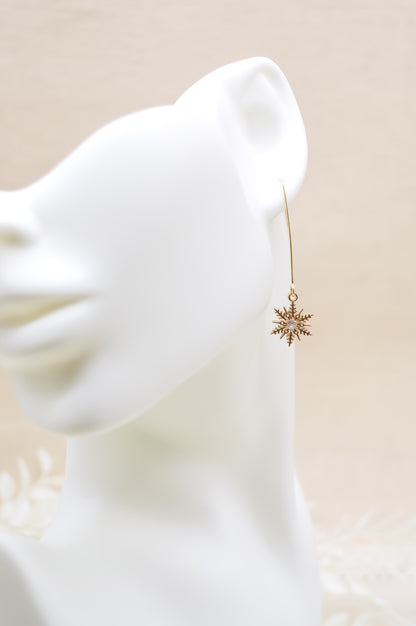 Gold Snowflake Earrings