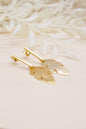 Gold Feather Earrings